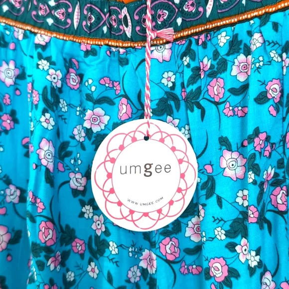NWT Umgee Mixed Print Floral Tiered Palazzo Pants w/ Pockets Women's Siz… - Picture 3 of 9